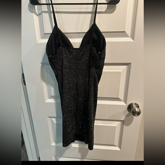 Black sparkly mini bodycon dress #glamour - Picture 3 of 4